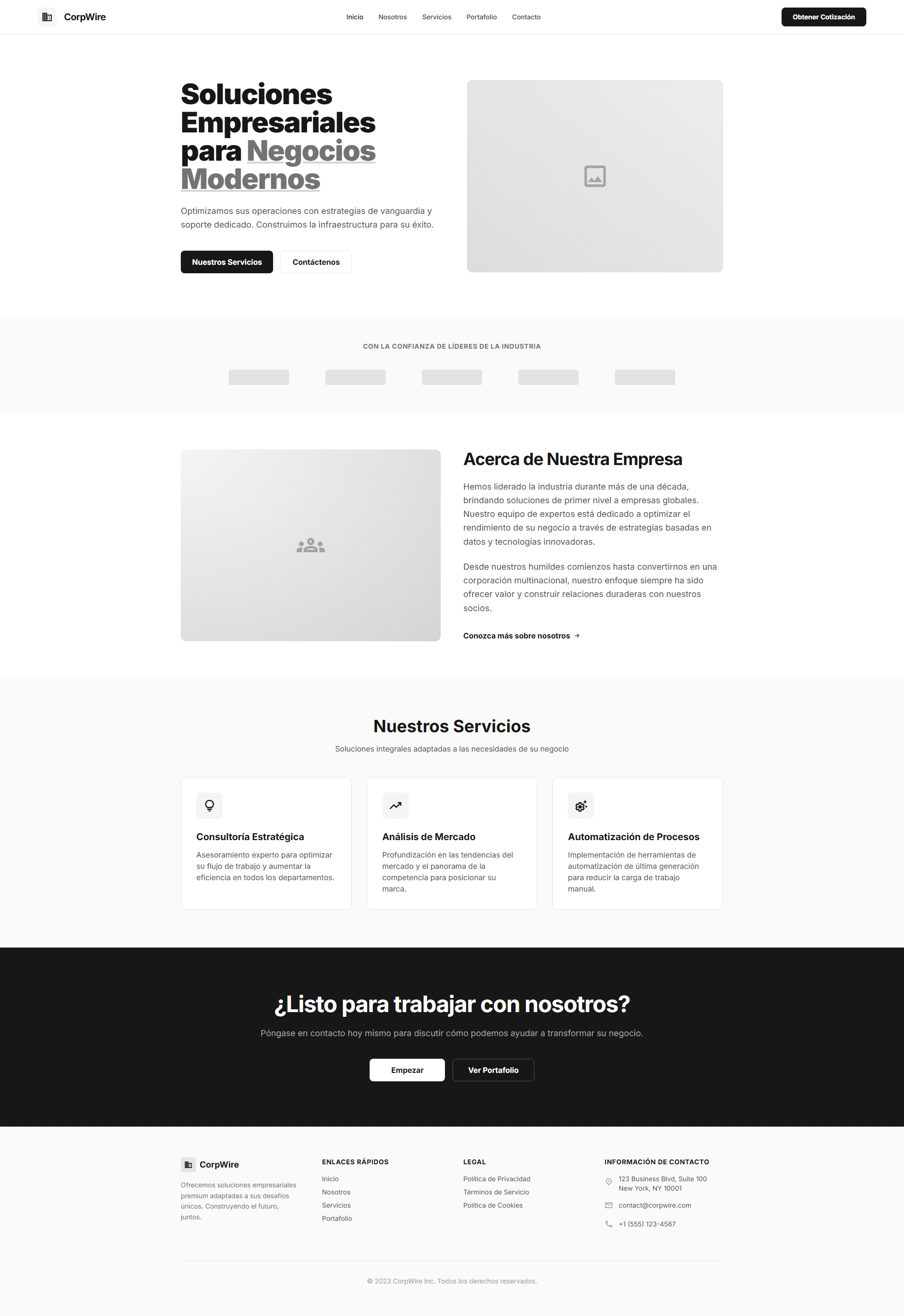 Estructura Web Corporativa